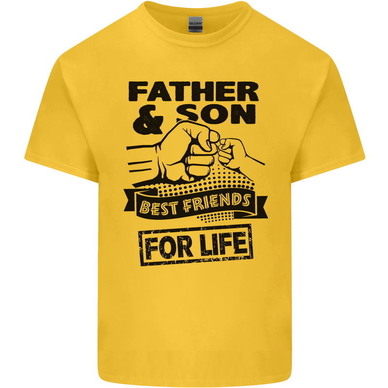 Father & Son Best Friends for Life Kids T-Shirt Childrens Yellow