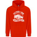 Father & Son Best Friends for Life Mens 80% Cotton Hoodie Bright Red