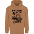 Father & Son Best Friends for Life Mens 80% Cotton Hoodie Caramel Latte