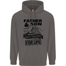 Father & Son Best Friends for Life Mens 80% Cotton Hoodie Charcoal