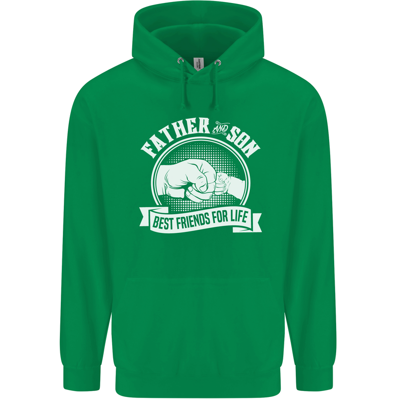 Father & Son Best Friends for Life Mens 80% Cotton Hoodie Irish Green