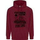 Father & Son Best Friends for Life Mens 80% Cotton Hoodie Maroon