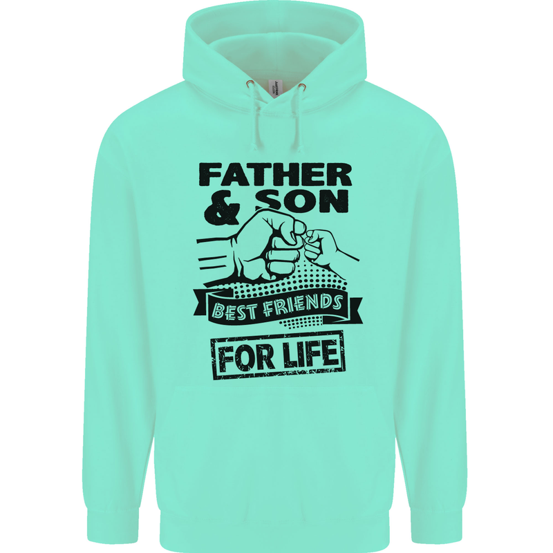 Father & Son Best Friends for Life Mens 80% Cotton Hoodie Peppermint
