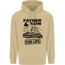 Father & Son Best Friends for Life Mens 80% Cotton Hoodie Sand