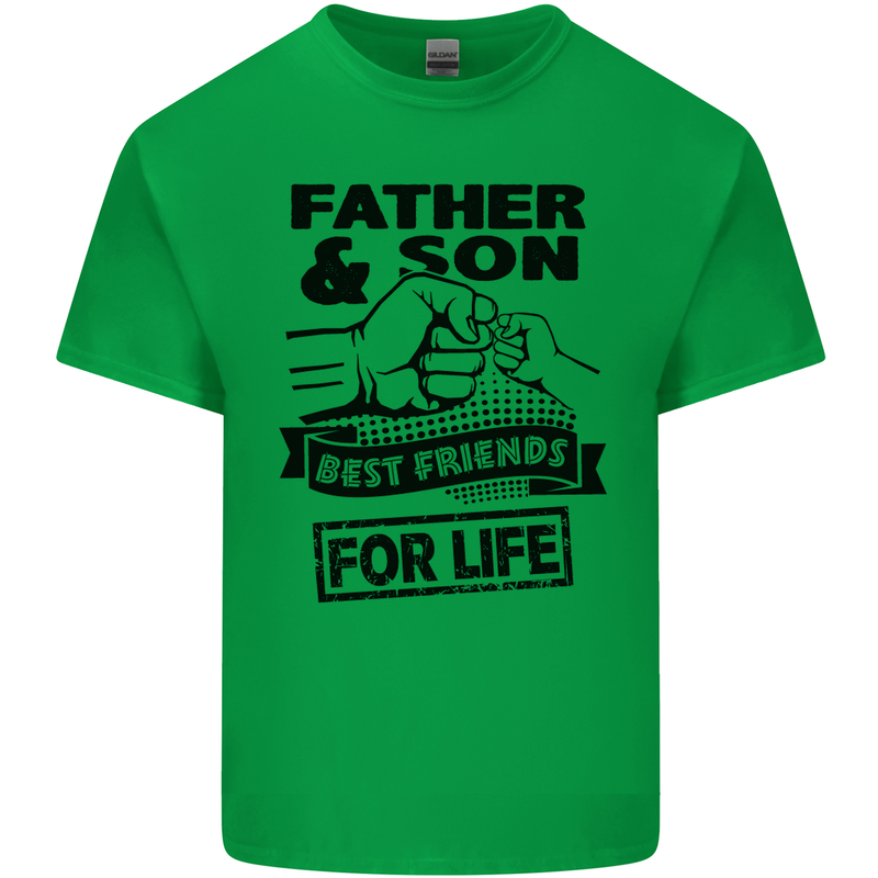 Father & Son Best Friends for Life Mens Cotton T-Shirt Tee Top Irish Green