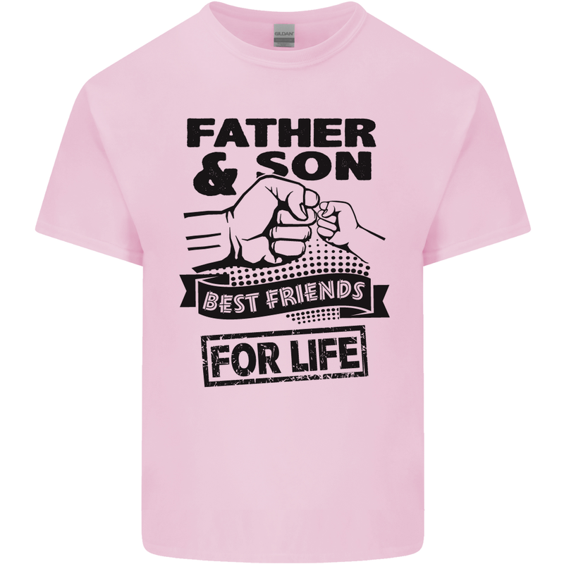 Father & Son Best Friends for Life Mens Cotton T-Shirt Tee Top Light Pink