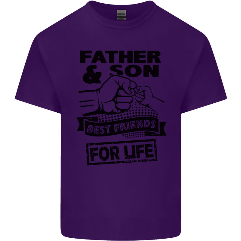 Father & Son Best Friends for Life Mens Cotton T-Shirt Tee Top Purple