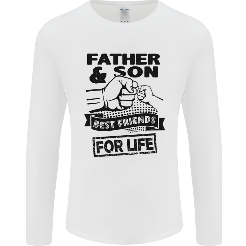 Father & Son Best Friends for Life Mens Long Sleeve T-Shirt White