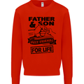 Father & Son Best Friends for Life Mens Sweatshirt Jumper Bright Red