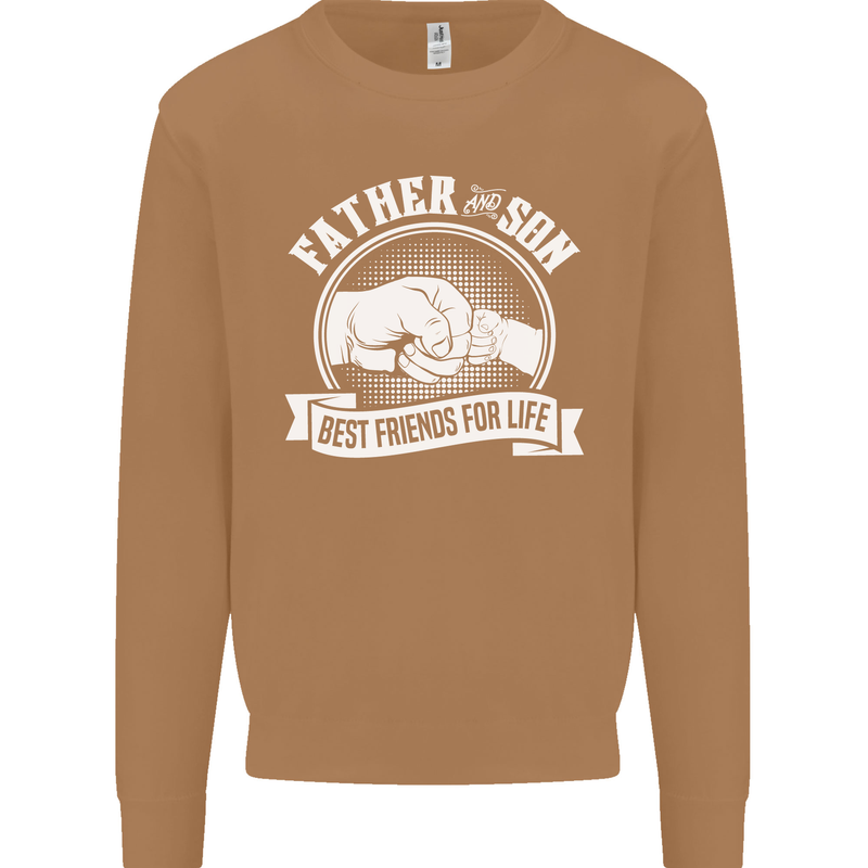 Father & Son Best Friends for Life Mens Sweatshirt Jumper Caramel Latte