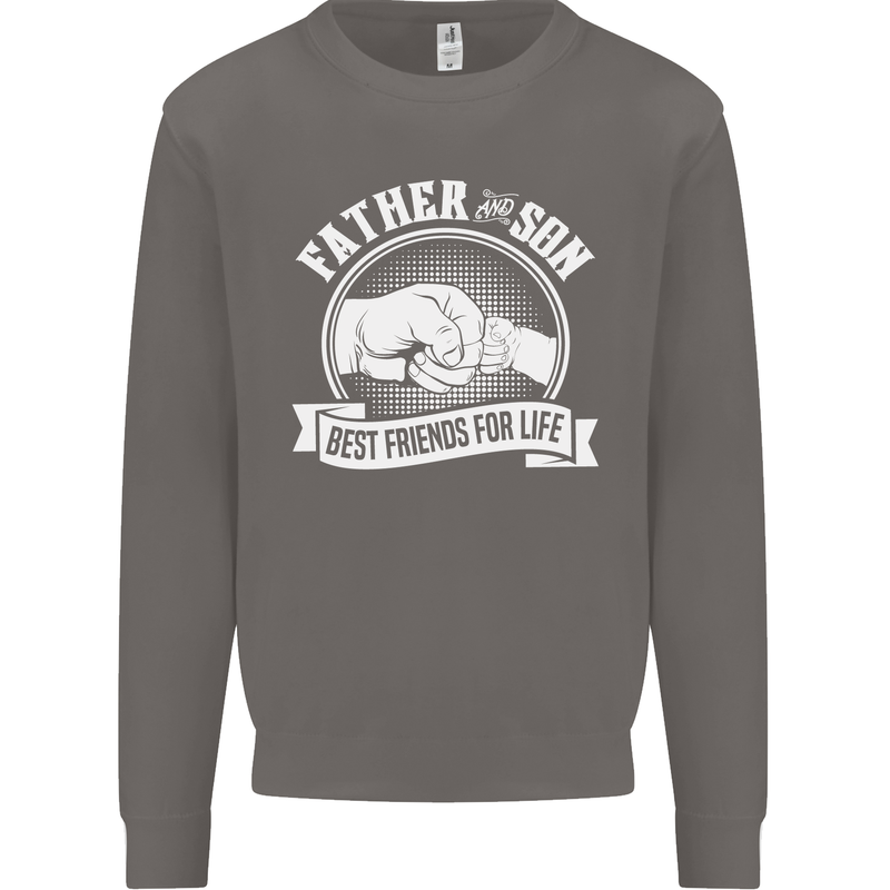 Father & Son Best Friends for Life Mens Sweatshirt Jumper Charcoal