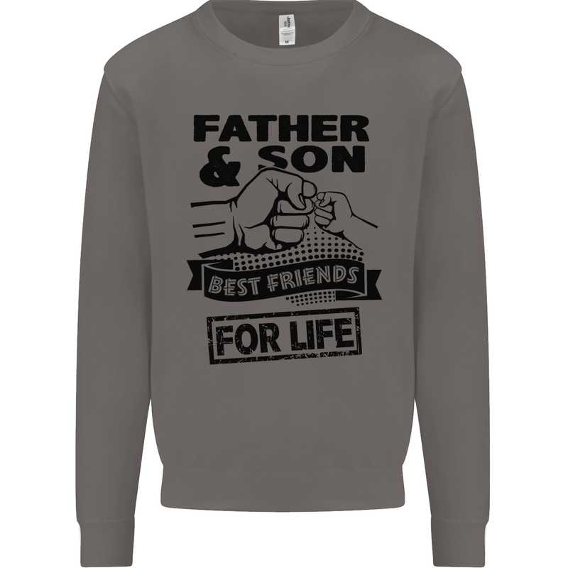 Father & Son Best Friends for Life Mens Sweatshirt Jumper Charcoal