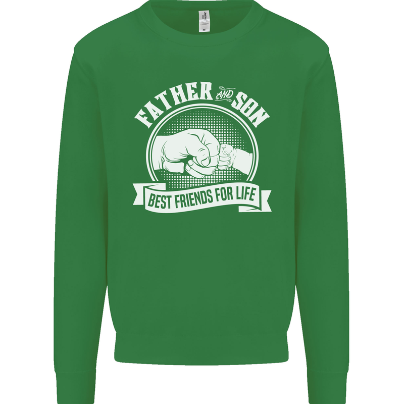 Father & Son Best Friends for Life Mens Sweatshirt Jumper Irish Green