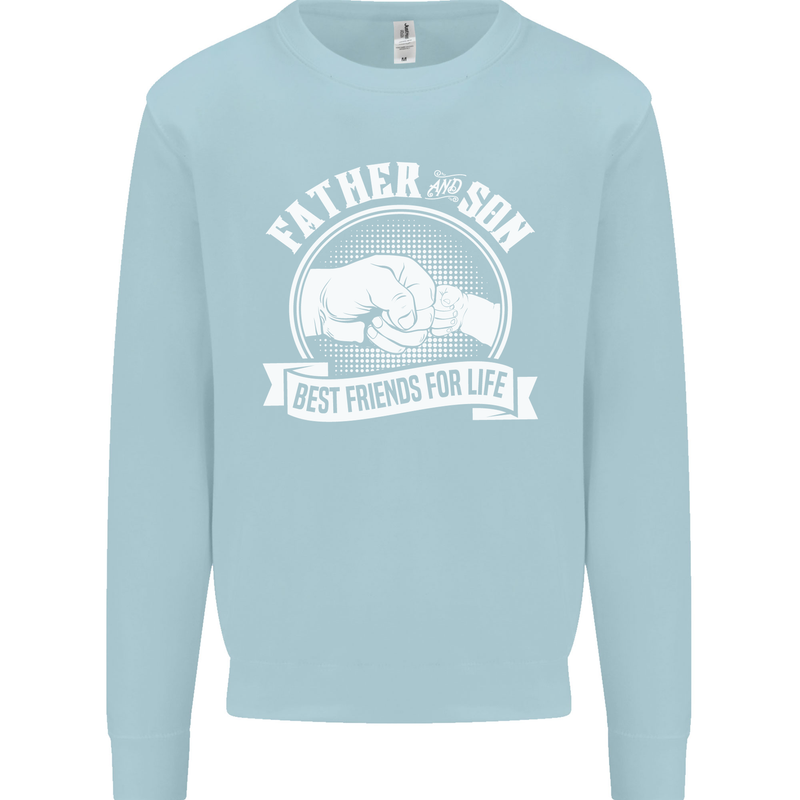 Father & Son Best Friends for Life Mens Sweatshirt Jumper Light Blue