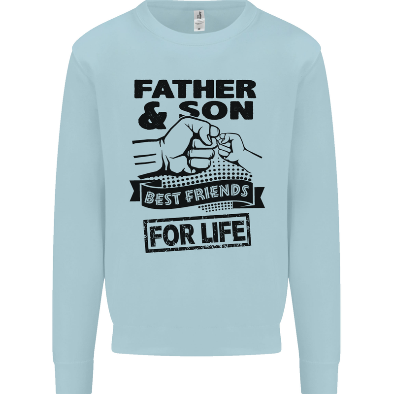 Father & Son Best Friends for Life Mens Sweatshirt Jumper Light Blue