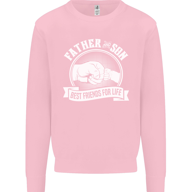 Father & Son Best Friends for Life Mens Sweatshirt Jumper Light Pink