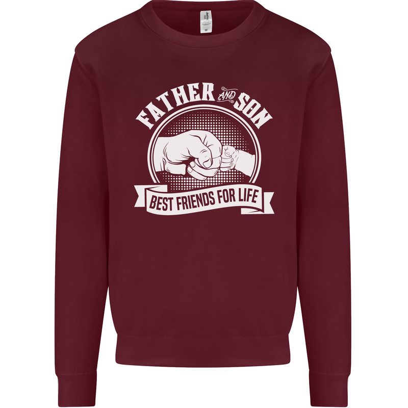 Father & Son Best Friends for Life Mens Sweatshirt Jumper Maroon