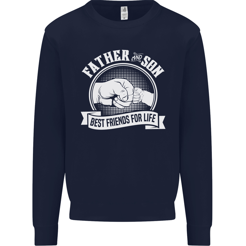 Father & Son Best Friends for Life Mens Sweatshirt Jumper Navy Blue