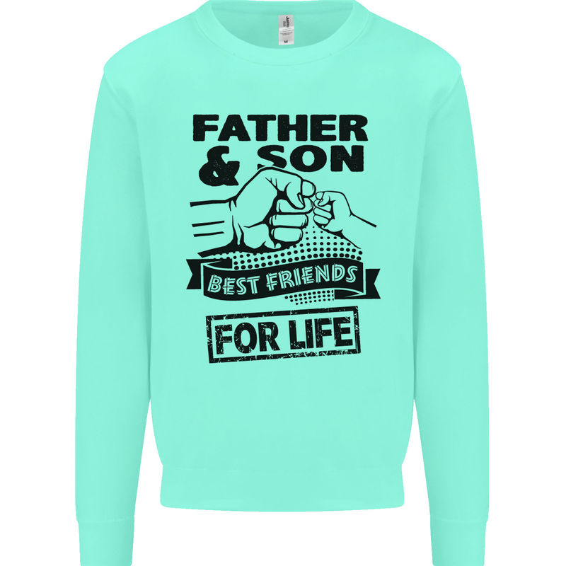 Father & Son Best Friends for Life Mens Sweatshirt Jumper Peppermint