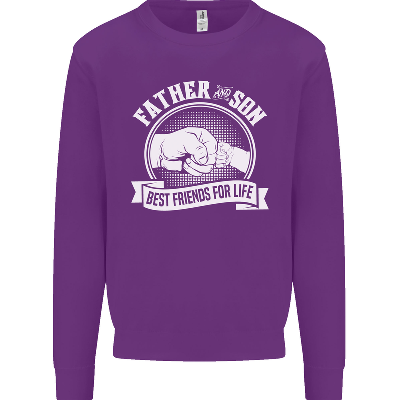 Father & Son Best Friends for Life Mens Sweatshirt Jumper Purple