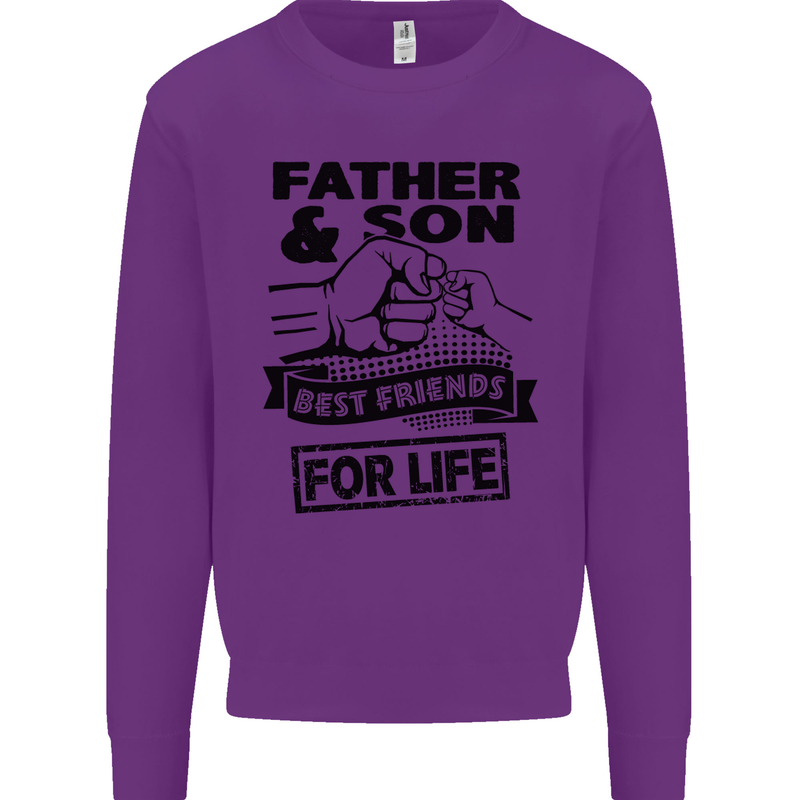 Father & Son Best Friends for Life Mens Sweatshirt Jumper Purple