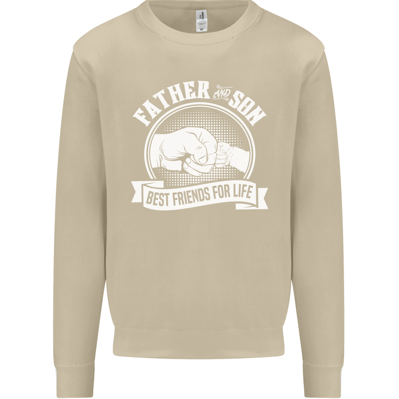 Father & Son Best Friends for Life Mens Sweatshirt Jumper Sand