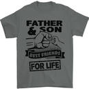 Father & Son Best Friends for Life Mens T-Shirt Cotton Gildan Charcoal