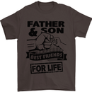 Father & Son Best Friends for Life Mens T-Shirt Cotton Gildan Dark Chocolate