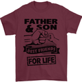 Father & Son Best Friends for Life Mens T-Shirt Cotton Gildan Maroon