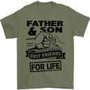 Father & Son Best Friends for Life Mens T-Shirt Cotton Gildan Military Green