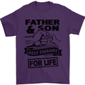 Father & Son Best Friends for Life Mens T-Shirt Cotton Gildan Purple