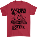 Father & Son Best Friends for Life Mens T-Shirt Cotton Gildan Red