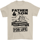 Father & Son Best Friends for Life Mens T-Shirt Cotton Gildan Sand