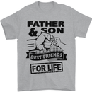 Father & Son Best Friends for Life Mens T-Shirt Cotton Gildan Sports Grey