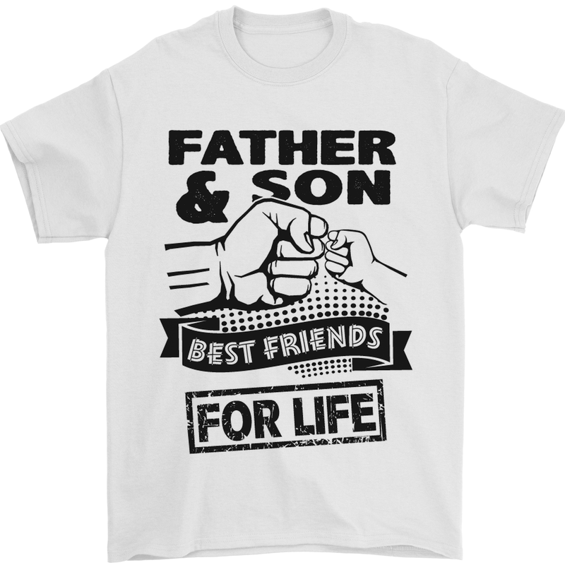 Father & Son Best Friends for Life Mens T-Shirt Cotton Gildan White