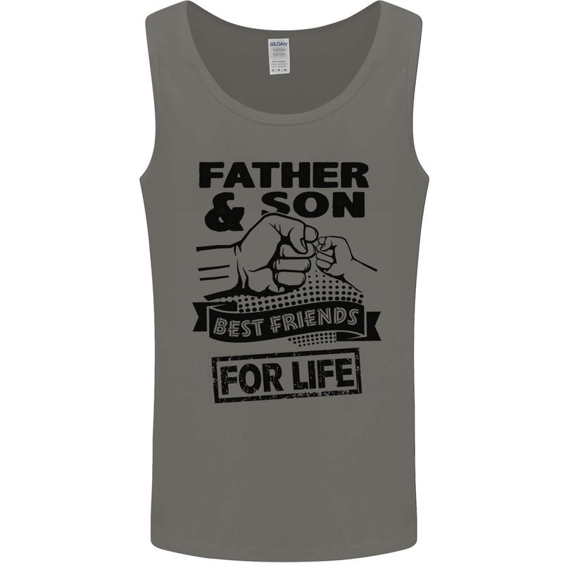 Father & Son Best Friends for Life Mens Vest Tank Top Charcoal