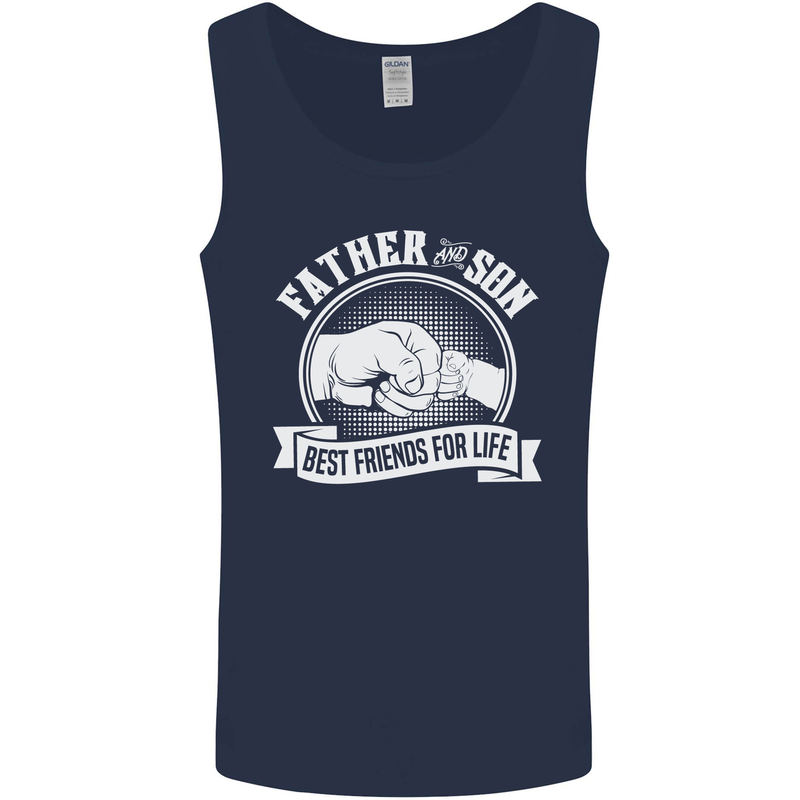 Father & Son Best Friends for Life Mens Vest Tank Top Navy Blue