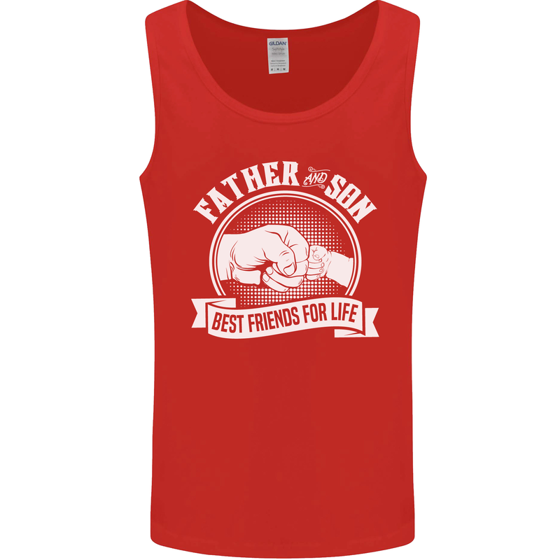 Father & Son Best Friends for Life Mens Vest Tank Top Red