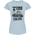 Father & Son Best Friends for Life Womens Petite Cut T-Shirt Light Blue