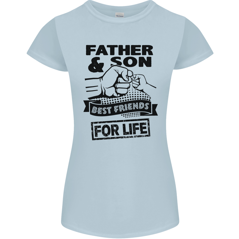 Father & Son Best Friends for Life Womens Petite Cut T-Shirt Light Blue