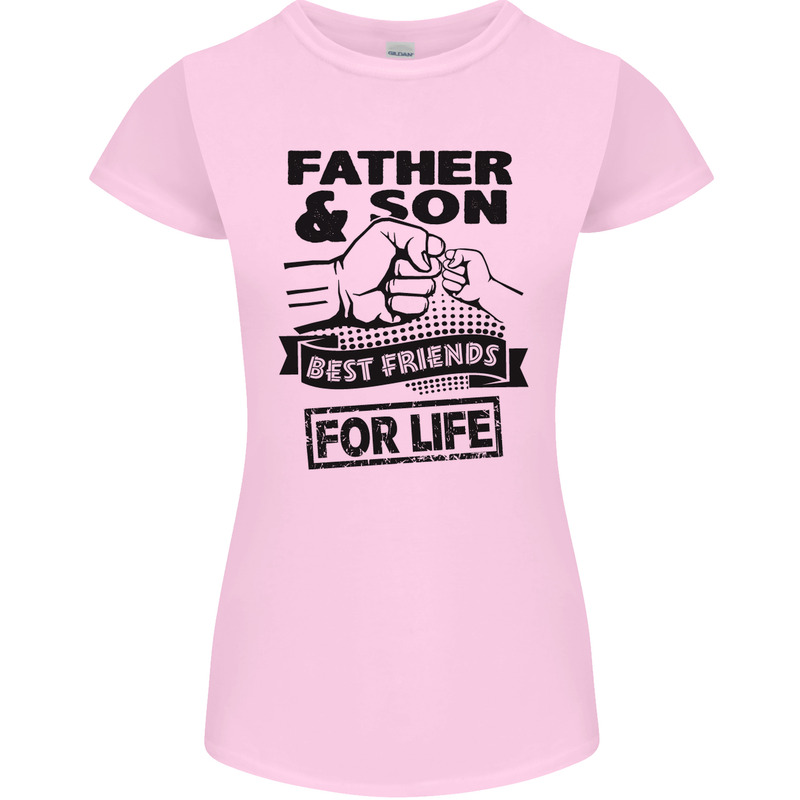 Father & Son Best Friends for Life Womens Petite Cut T-Shirt Light Pink