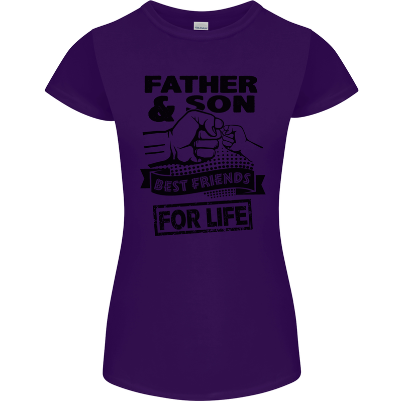 Father & Son Best Friends for Life Womens Petite Cut T-Shirt Purple