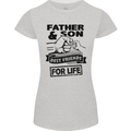 Father & Son Best Friends for Life Womens Petite Cut T-Shirt Sports Grey