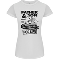 Father & Son Best Friends for Life Womens Petite Cut T-Shirt White