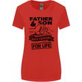Father & Son Best Friends for Life Womens Wider Cut T-Shirt Red