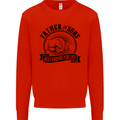 Father & Sons Best Friends Father's Day Kids Sweatshirt Jumper Bright Red