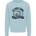 Father & Sons Best Friends Father's Day Kids Sweatshirt Jumper Light Blue