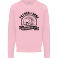 Father & Sons Best Friends Father's Day Kids Sweatshirt Jumper Light Pink