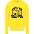 Father & Sons Best Friends Father's Day Kids Sweatshirt Jumper Yellow