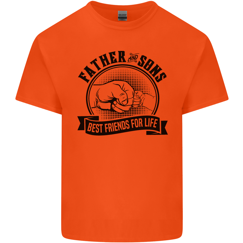 Father & Sons Best Friends Father's Day Kids T-Shirt Childrens Orange